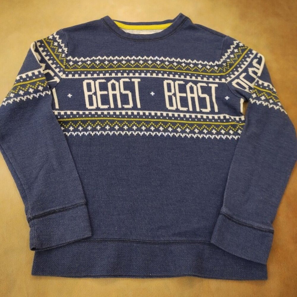 Old Navy Boys Blue Pullover Sweater Beast Size: large 10-12